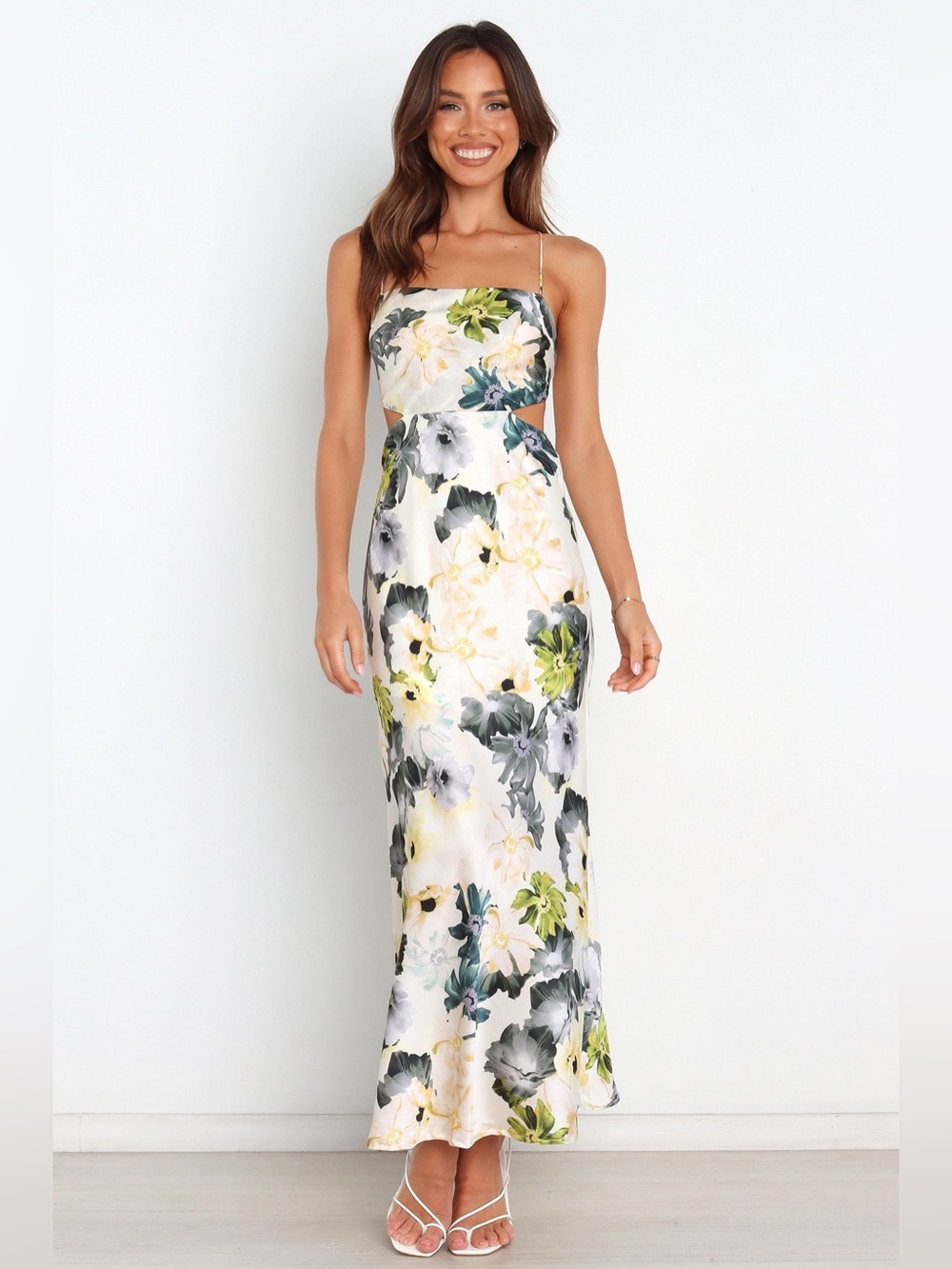 Petal & Pup Jayne Floral Lace-Up Back Maxi Dress – Size US 4 / AU 8 – NWOT